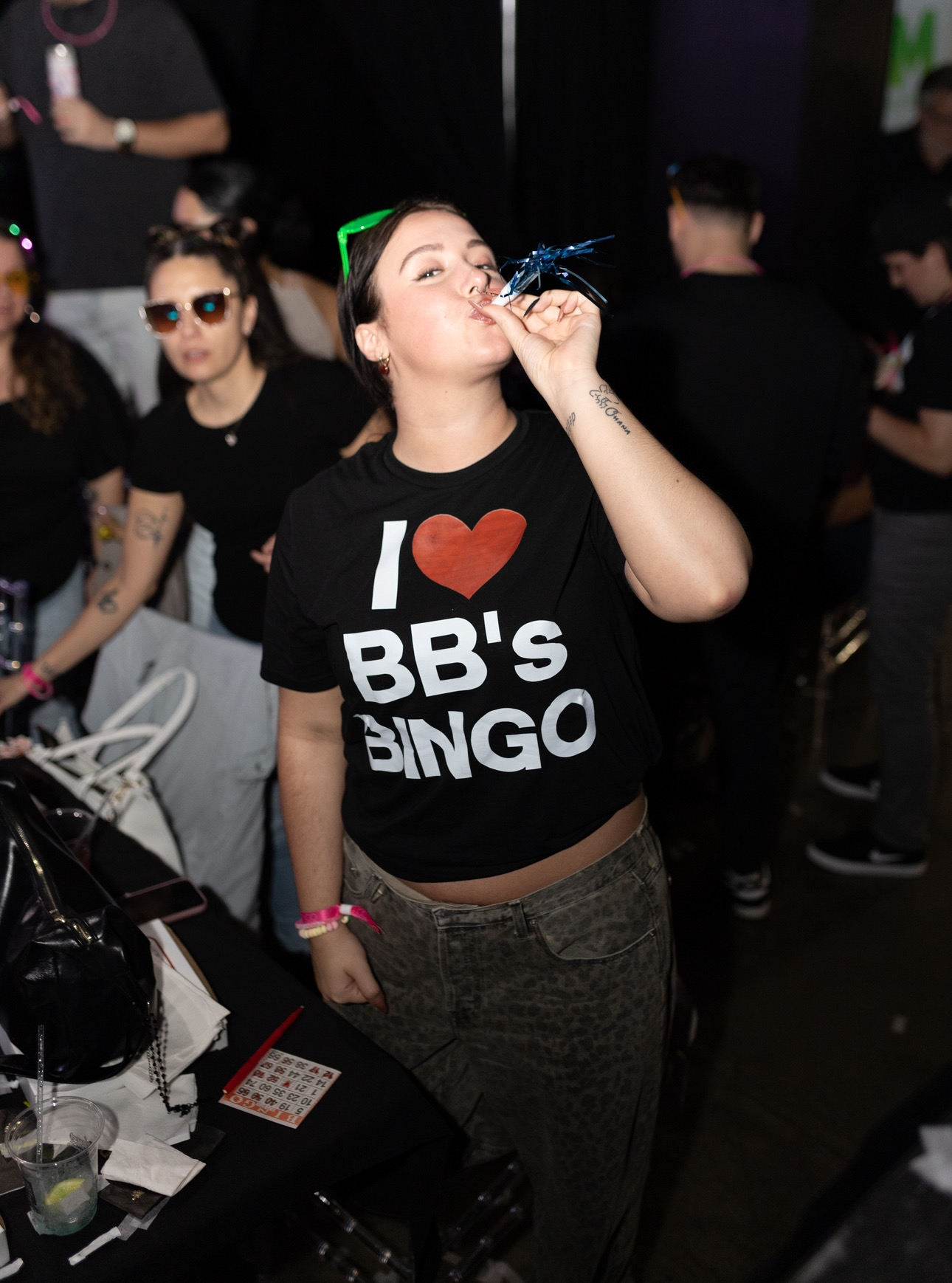 Guest celebrating in I Love BBs Bingo Tee Shirt